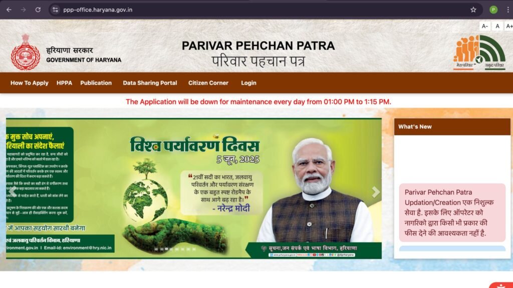 Family ID Registration Haryana