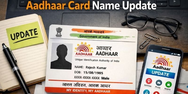 Change Name in Aadhaar Card, Aadhaar card name change